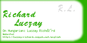 richard luczay business card